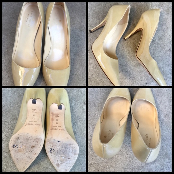 kate spade Shoes - Kate Spade nude licorice heels 7.5